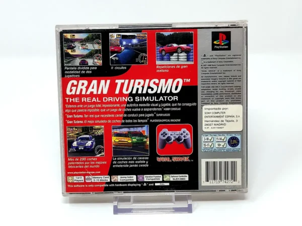 Parte trasera de Gran Turismo (ESP) (Platinum) para PlayStation 1, edición PAL España