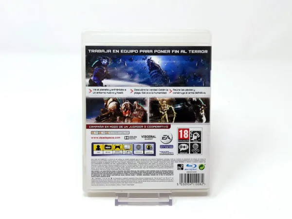 Parte trasera de Dead Space 3 (ESP) para PlayStation 3, edición PAL España