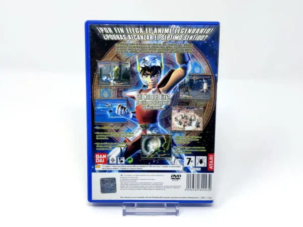 Parte trasera de Saint Seiya: Los Caballeros del Zodiaco - El Santuario (ESP) para PlayStation 2, edición PAL España