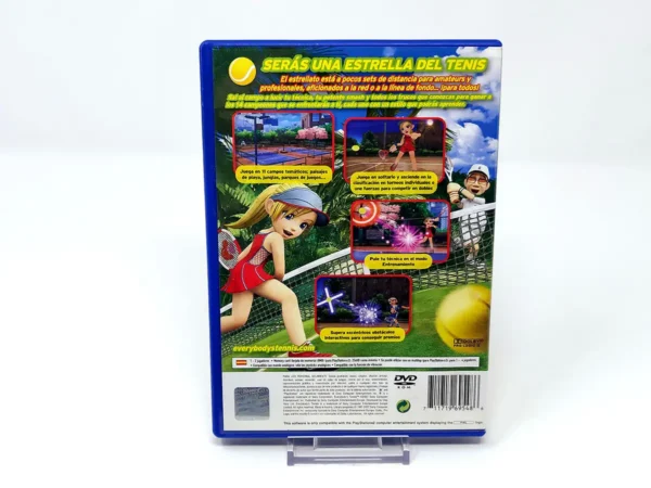 Parte trasera de Everybody's Tennis (ESP) para PlayStation 2, edición PAL España