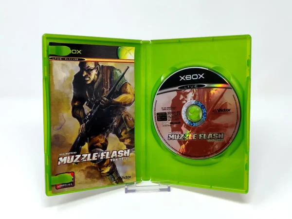 Interior del juego Muzzle Flash (JAP) para XBOX con disco y manual