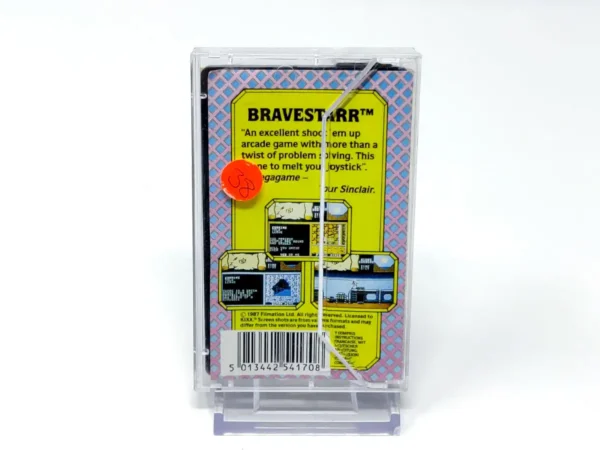 Parte trasera de BraveStarr (Kixx) para Sinclair ZX Spectrum, edición PAL