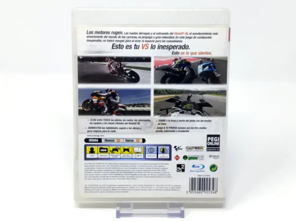 Parte trasera de MotoGP 08 (ESP) (Rebajado) para PlayStation 3, edición PAL España