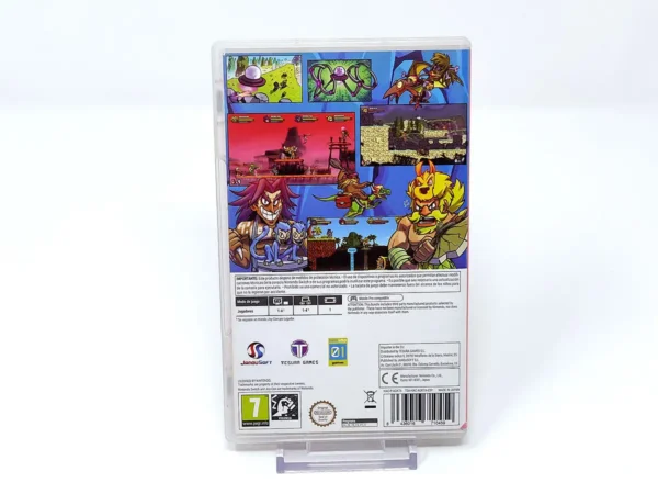 Parte trasera de Caveman Warriors: Deluxe Edition (ESP) para Nintendo Switch, edición PAL España