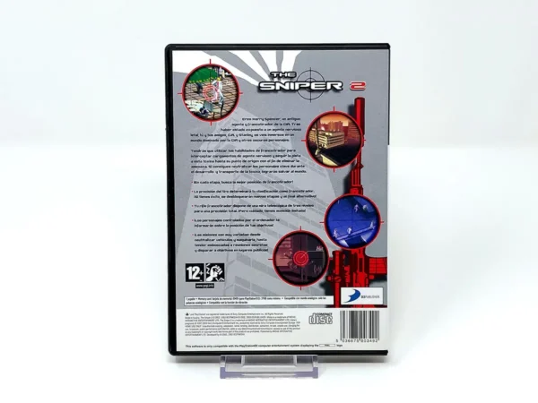 Parte trasera de The Sniper 2 (ESP) para PlayStation 2, edición PAL España