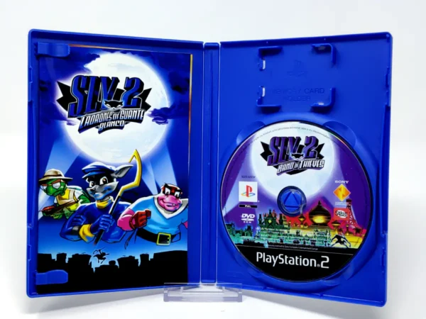 Interior del juego Sly 2: Ladrones de Guante Blanco (ESP) para PlayStation 2 con disco y manual