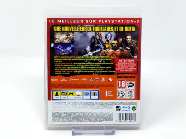 Parte trasera de Borderlands 2 (FRA) (Essentials) para PlayStation 3, edición PAL Francia