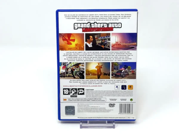 Parte trasera de Grand Theft Auto: Liberty City Stories (ESP) (Rebajado) para PlayStation 2, edición PAL España