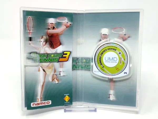 Interior del juego Smash Court Tennis 3 (ESP) para PSP con disco y manual