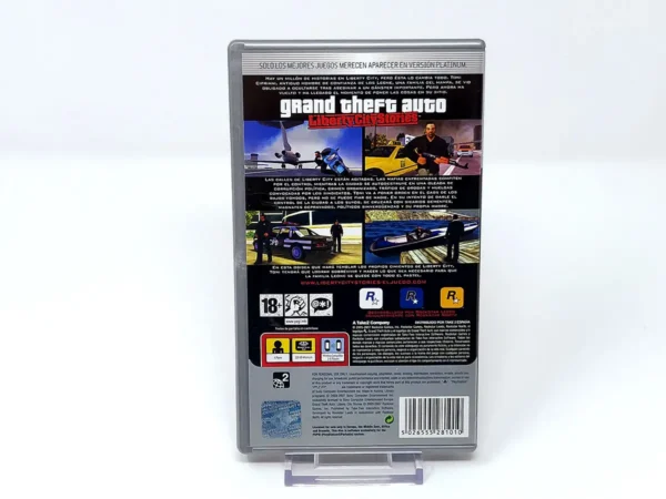 Parte trasera de Grand Theft Auto: Liberty City Stories (ESP) (Platinum) para PSP, edición PAL España
