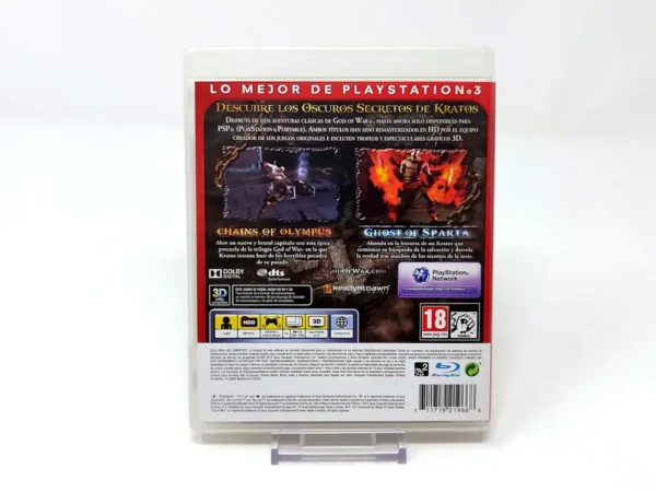 Parte trasera de God of War Collection: Volume II (ESP) (Essentials) para PlayStation 3, edición PAL España