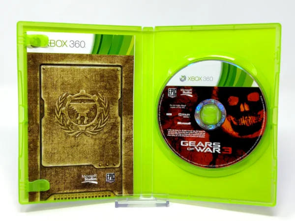 Interior del juego Gears of War 3 (ESP) para XBOX 360 con disco y manual