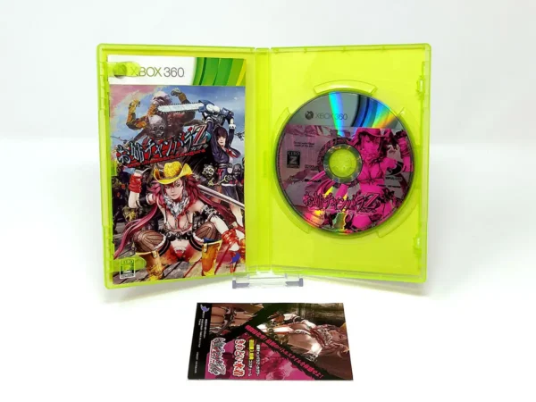 Interior del juego Onechanbara Z Kagura (JAP) para XBOX 360 con disco y manual