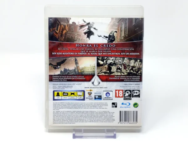 Parte trasera de Assassin's Creed II (ESP) (v1) (Rebajado) para PlayStation 3, edición PAL España