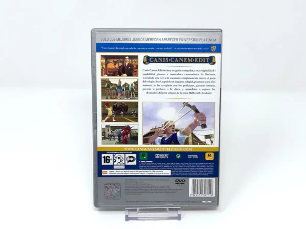 Parte trasera de Canis Canem Edit (ESP) (Platinum) para PlayStation 2, edición PAL España