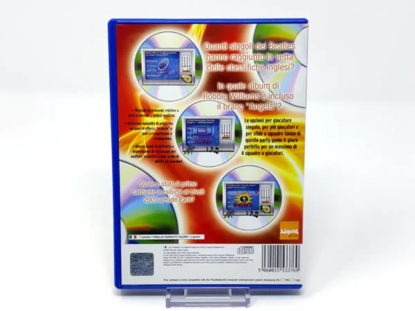 Parte trasera de The Ultimate Music Quiz (ITA) para PlayStation 2, edición PAL Italia