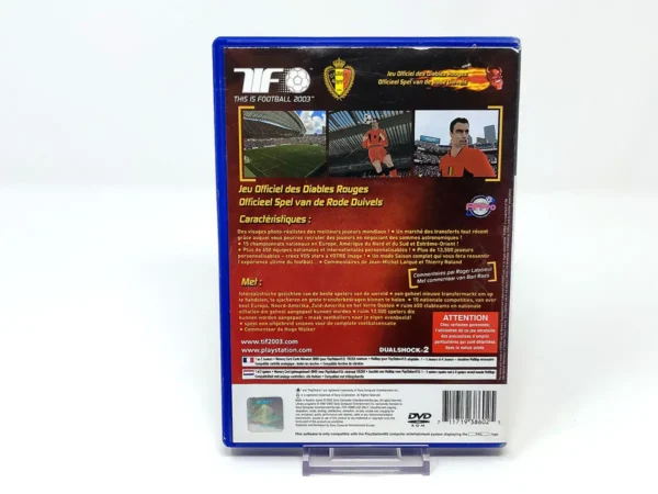 Parte trasera de This Is Football 2003 (FRA) para PlayStation 2, edición PAL Francia