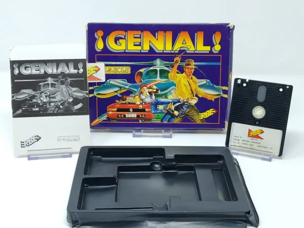 Lateral de la caja de ¡Genial! (ESP) para Sinclair ZX Spectrum