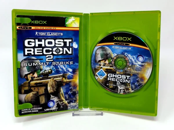 Interior del juego Tom Clancy's Ghost Recon 2: Summit Strike (ESP) para XBOX con disco y manual
