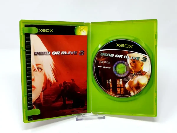 Interior del juego Dead or Alive 3 (ESP) para XBOX con disco y manual
