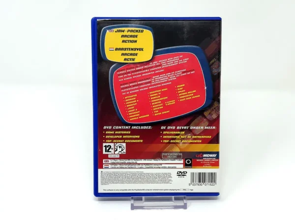 Parte trasera de Midway Arcade Treasures (UK) para PlayStation 2, edición PAL UK