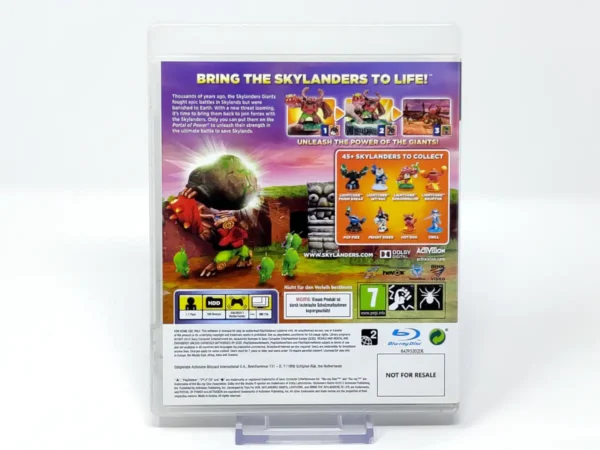 Parte trasera de Skylanders: Giants (ESP) para PlayStation 3, edición PAL España