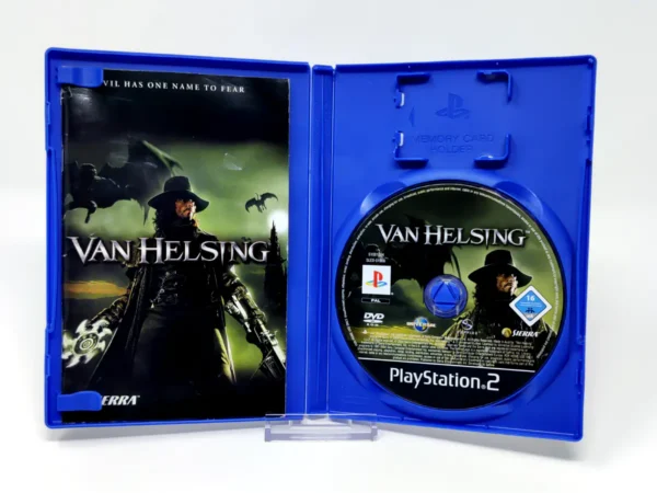 Interior del juego Van Helsing (ESP) para PlayStation 2 con disco y manual