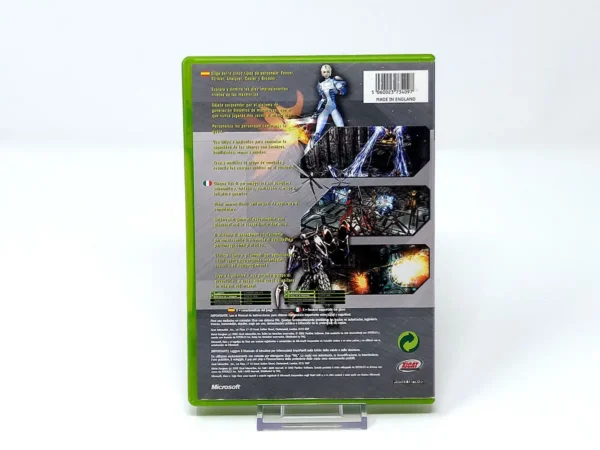 Parte trasera de Metal Dungeon (ESP) para XBOX, edición PAL España