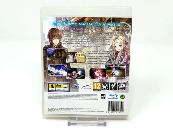 Parte trasera de Atelier Rorona: The Alchemist of Arland (ESP) para PlayStation 3, edición PAL España