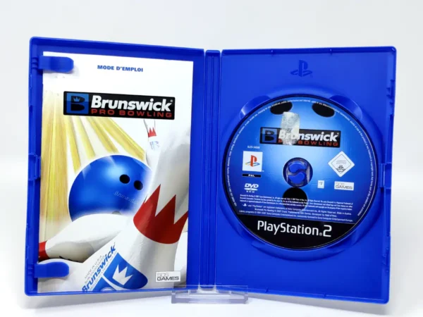Interior del juego Brunswick Pro Bowling (ESP) para PlayStation 2 con disco y manual