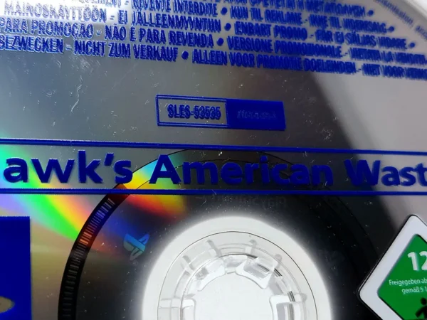 Interior del juego Tony Hawk's American Wasteland (ESP) (Promo) para PlayStation 2 con disco y manual
