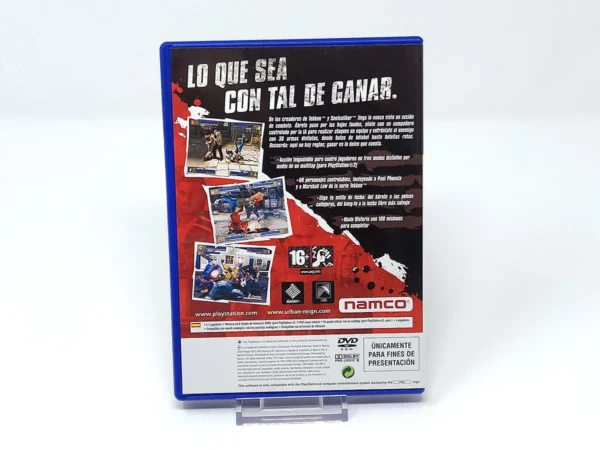 Parte trasera de Urban Reign (ESP) (Promo) para PlayStation 2, edición PAL España