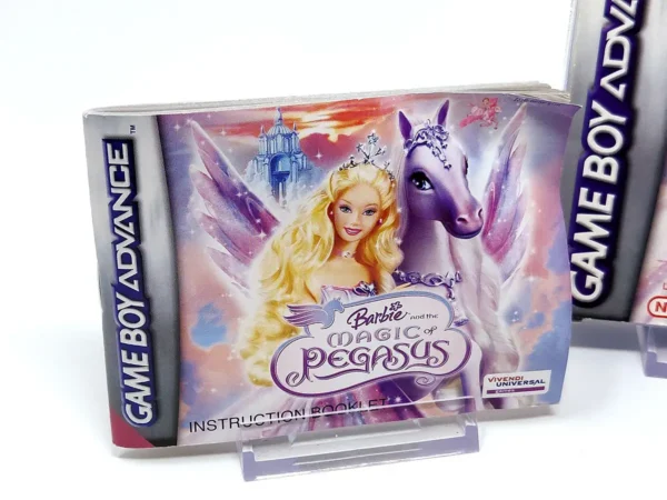 Lateral de la caja de Barbie and the Magic of Pegasus (ESP) para Nintendo Game Boy Advance