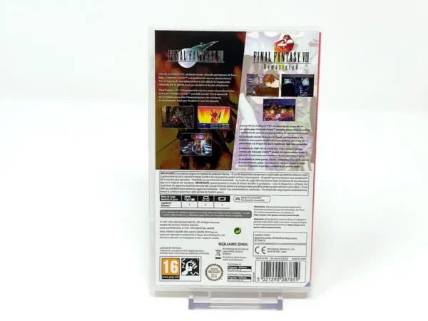 Parte trasera de Final Fantasy VII & VIII Remastered Twin Pack (ESP) para Nintendo Switch, edición PAL España