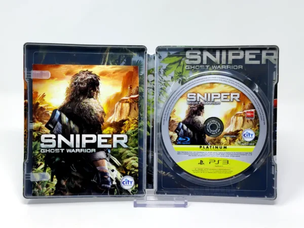 Interior del juego Sniper: Ghost Warrior (Bulletproof Edition) (UK) (Steelbook) para PlayStation 3 con disco y manual