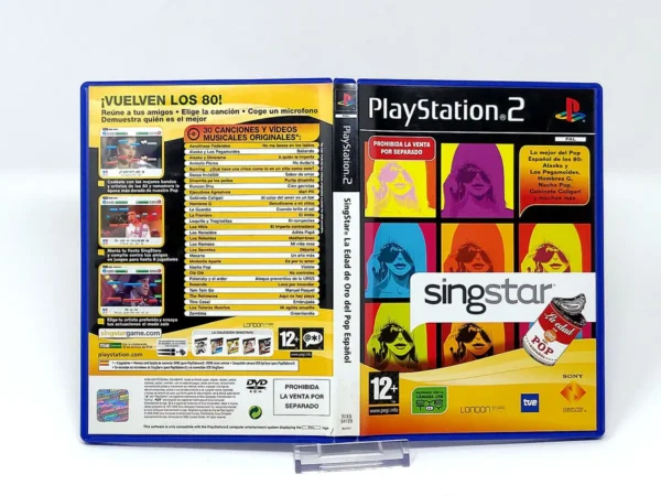 SingStar La Edad de Oro del Pop Español (ESP) (Carátula) para PlayStation 2, edición PAL España, de segunda mano