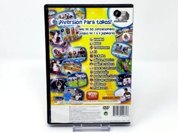 Parte trasera de EyeToy: Play 3 (ESP) (v2) para PlayStation 2, edición PAL España