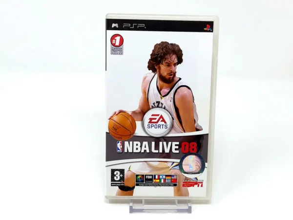 Portada de NBA Live 08 (ESP) para PSP, edición PAL España, de segunda mano