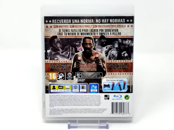 Parte trasera de The Fight: Lucha o Muere (ESP) para PlayStation 3, edición PAL España
