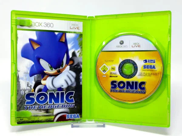 Interior del juego Sonic the Hedgehog (ESP) para XBOX 360 con disco y manual