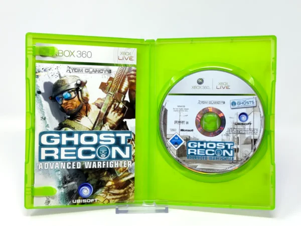 Interior del juego Tom Clancy's Ghost Recon: Advanced Warfighter (ESP) para XBOX 360 con disco y manual