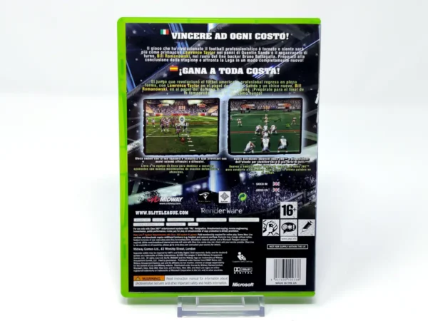 Parte trasera de Blitz: The League (ESP) para XBOX 360, edición PAL España