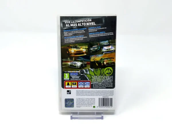 Parte trasera de Need for Speed: ProStreet (ESP) (Essentials) para PSP, edición PAL España