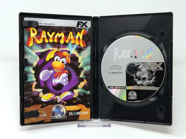 Interior del juego Rayman (ESP) para PC con disco y manual
