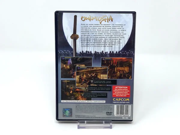 Parte trasera de Onimusha: Warlords (FRA) (Platinum) para PlayStation 2, edición PAL Francia