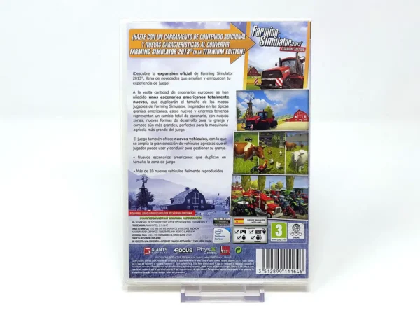 Parte trasera de Farming Simulator 2013: Official Expasión (ESP) (Precintado) para PC, edición PAL España