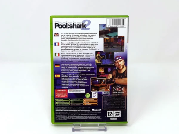 Parte trasera de Pool Shark 2 (ESP) para XBOX, edición PAL España