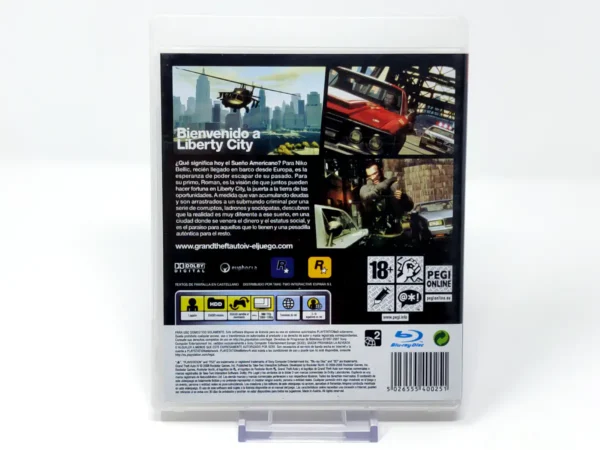 Parte trasera de Grand Theft Auto IV (ESP) (Rebajado) para PlayStation 3, edición PAL España