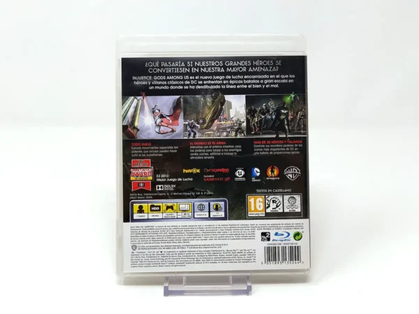Parte trasera de Injustice: Gods Among Us (ESP) para PlayStation 3, edición PAL España