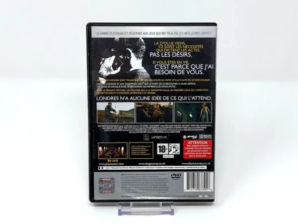 Parte trasera de The Getaway: Black Monday (FRA) (Platinum) para PlayStation 2, edición PAL Francia
